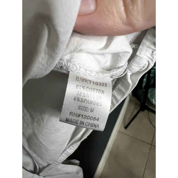 Mono B Size Medium Button Down White Corpcore Top with Bow Tie Back Preppy Girly - Picture 5 of 9